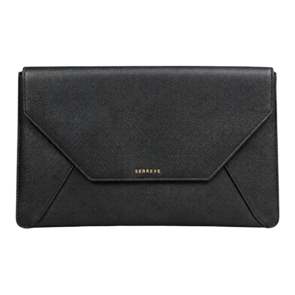 Senreve Envelope Laptop Sleeve in Mimosa Black Leather New without tags